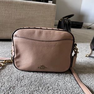 Coach Nude Pink Camera Bag crystal rivet